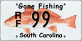 Gone Fishing Licenses Plate