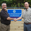 Waterboro Bin opening with Fred Harvey of Leadership Colleton and Ben Dyar, Oyster Shell Recycling Program Manager