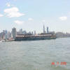 NYC Subway cars leaving Manhattan